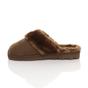 Brown AJVANI Brown Faux Fur Lined Slip On Memory Foam Mules Slippers, Image 2 of 5