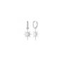 Silver White Opal Northernstar Drop Hoop Earring Sterling Silver, Image 1 of 2
