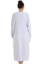 Light Blue Camille Lingerie Light Blue Supersoft Fleece Zip Up Housecoat, Image 3 of 5
