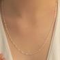 Silver Spero Silver Twisted Curb Singapore Sterling Silver Chain Adjustable size, Image 2 of 3