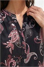 Black Paisley Puff Print Vest Top, Image 4 of 4