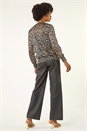 Gold Spot Print Plisse Shirred Top, Image 3 of 5