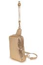 Gold Metallic Leather Crossbody Sling Bag, Image 2 of 3