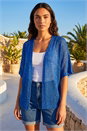 Midnight Blue Sequin Edge To Edge Cardigan, Image 2 of 4