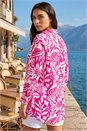 CERISE Floral Print Longline Cotton Shirt, Image 2 of 4