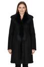 Black Toscana Sheep Suede Leather Trench Coat, Image 1 of 8