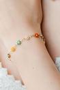 Gold Sunflower Charm Boho Bracelet, Image 2 of 2