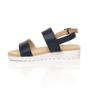 Navy Blue AJVANI Navy Blue Flatform Strappy Sandals, Image 3 of 6