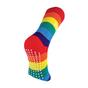Multi 1 Pack Rainbow Striped Thermal Non Slip Slipper Socks for Winter, Image 5 of 5