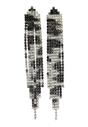 Black Diva Collection Long Fringe Chandelier Earrings, Image 1 of 5