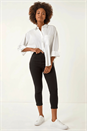 Black Shape Enhance Stretch Crop Jeggings, Image 4 of 5