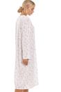 Pink Camille Lingerie Pink Rose Print Long Sleeve Nightdress, Image 6 of 6