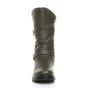 Khaki Low Wedge Heel Comfort Calf Biker Boots, Image 6 of 6
