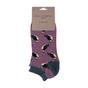 Mauve Bamboo Breathable Trainer Socks, Image 5 of 5