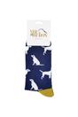 Navy 1 Pack Novelty Dog Patterned Bamboo Socks, Image 2 of 4
