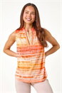 ORANGE Petite Tie Dye Print Top, Image 1 of 5