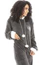 Charcoal Camille Lingerie Charcoal Supersoft Hooded Pyjama Set, Image 2 of 5
