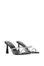 Beige 'Ava' Perspex High Heel Mules with Crystal Detail, Image 3 of 6