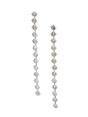 Gold Crystal Line Drop Earrings, Image 1 of 3