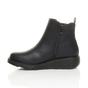 Black Low Wedge Comfort Ankle Chelsea Boots, Image 3 of 6