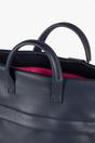 Navy Blue Top Handle Faux Leather Backpack, Image 5 of 5