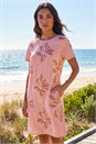PINK Embroidered Floral Shift Dress, Image 2 of 4