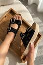 Black Isla Womens Sequin Platform Espadrille Sandals, Image 5 of 8