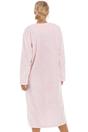 Light Pink Camille Lingerie Light Pink Supersoft Diamond Print Zip Up Housecoat, Image 2 of 5