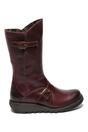 Red Womens Mid-Calf Platform Boots-MES2913, Image 1 of 5