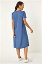 Blue Relaxed T-Shirt Jersey Dress, Image 3 of 5