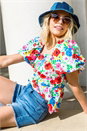 Blue Dusk Frayed Hem Denim Shorts, Image 2 of 5
