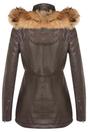 Brown Quilted Leather Parka Jacket-Winton, Image 5 of 6