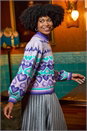 Lilac Heart High Neck Knit Jumper , Image 1 of 8