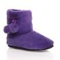 Purple AJVANI Purple Faux Fur Lined Slip On Memory Foam Mules Slippers, Image 1 of 6