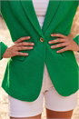 Green Textured Pocket Stretch Jacket, Image 4 of 4