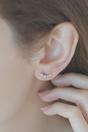 Silver Mia Gioielli Silver Sterling Silver CZ Leaf Studs, Image 2 of 3