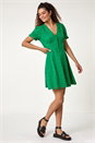 Green Broderie Cotton Stretch Jersey Frill Dress, Image 3 of 5
