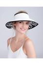 White Graciella - Wide Brim Visor - White, Image 1 of 2