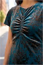 Teal Petite Devore Midi Dress, Image 4 of 4