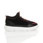 Black Retro Trainers Hi Tops, Image 2 of 6