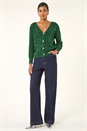 Forest  Buttoned Sparkly Knit Cardigan, Image 3 of 7