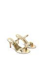 Gold 'Kay' Slip On Stiletto Heel Mules With Open Toe, Image 5 of 6