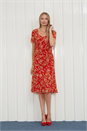 Gold Julianna Baroque Print Chiffon Dress, Image 4 of 4