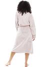 Pink Camille Lingerie Pink Deep Pile Robe With Reverse Collar and Cuffs, Image 5 of 5