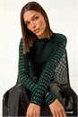 Forest Hotfix Stud Sleeve Jumper, Image 1 of 7