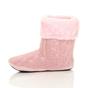 Pink AJVANI Pink Knitted Glitter Ankle Boot Slippers, Image 2 of 5