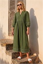 Green Ric Rac Collared Midi Dress, Image 2 of 4
