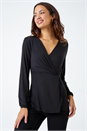 Black Side Twist Knot Top, Image 1 of 5