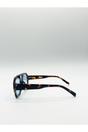 Blue Tortoiseshell Sunglasses with Blue Lenses, Image 3 of 7