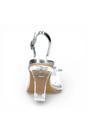 Silver Women’s Crystal Heel Sandals - Mira 01, Image 6 of 7